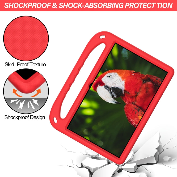 For Lenovo Tab P11 TB-J606F / Tab P11 Plus TB-J607F Portable Handle EVA Shockproof Anti Falling Protective Case with Triangle Holder(Red) - Lenovo by PMC TechLife | Online Shopping South Africa | PMC TechLife | Buy Now Pay Later Mobicred