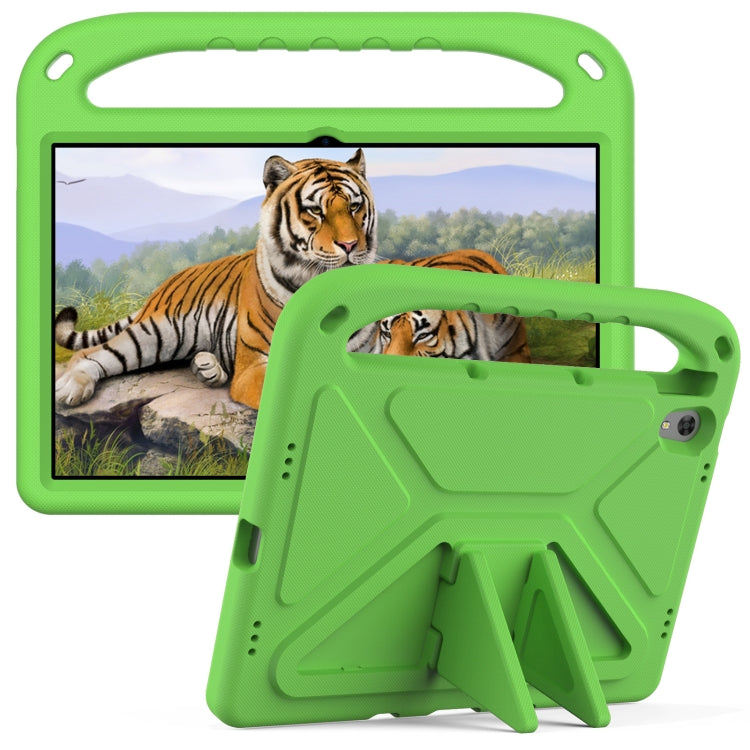 For Lenovo Tab P11 TB-J606F / Tab P11 Plus TB-J607F Portable Handle EVA Shockproof Anti Falling Protective Case with Triangle Holder(Green) - Lenovo by PMC TechLife | Online Shopping South Africa | PMC TechLife | Buy Now Pay Later Mobicred