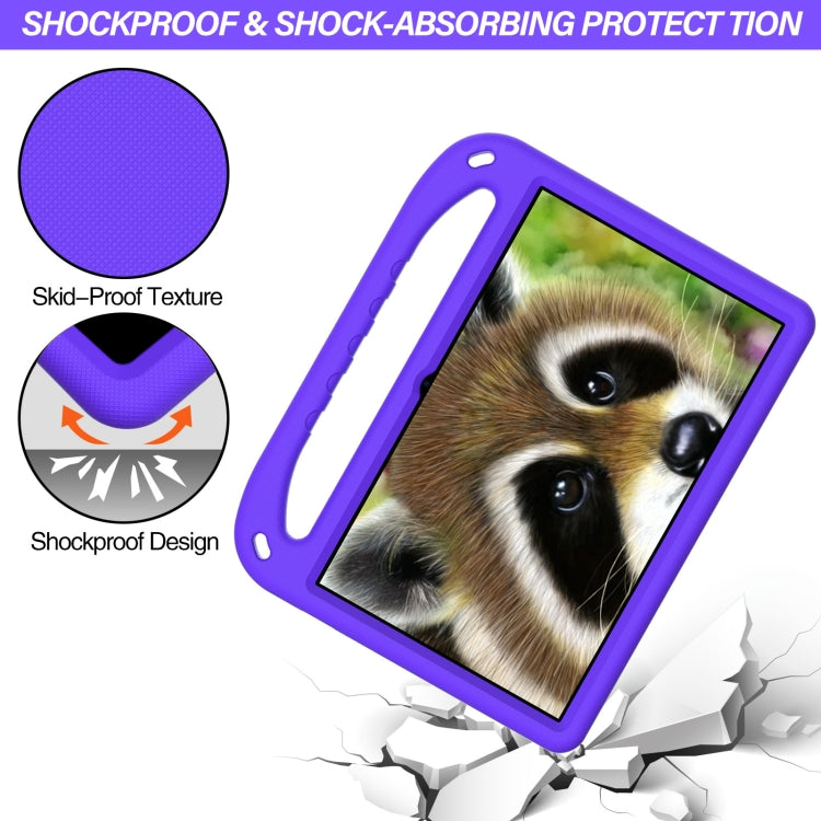 For Lenovo Tab P11 TB-J606F / Tab P11 Plus TB-J607F Portable Handle EVA Shockproof Anti Falling Protective Case with Triangle Holder(Purple) - Lenovo by PMC TechLife | Online Shopping South Africa | PMC TechLife | Buy Now Pay Later Mobicred