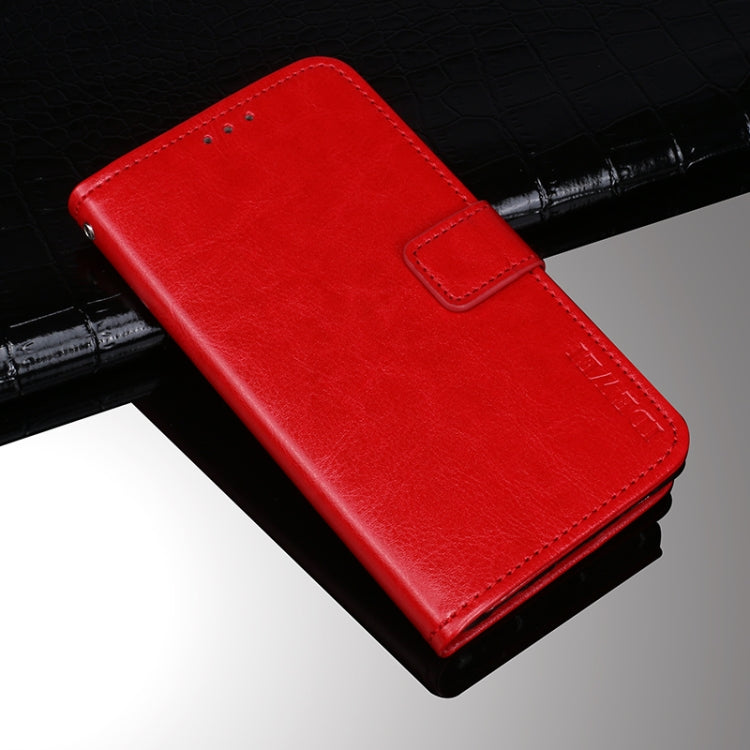 idewei Crazy Horse Texture Horizontal Flip Leather Case with Holder & Card Slots & Wallet For Doogee N40 Pro(Red) - More Brand by idewei | Online Shopping South Africa | PMC TechLife | Buy Now Pay Later Mobicred