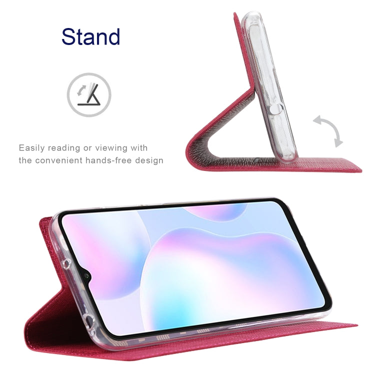 For Sharp Aquos R6 ViLi DMX Series Shockproof TPU + PU Leather Magnetic Attraction Horizontal Flip Case with Card Slot & Holder(Rose Red) - free shipping - PMC Jewellery - Order now!