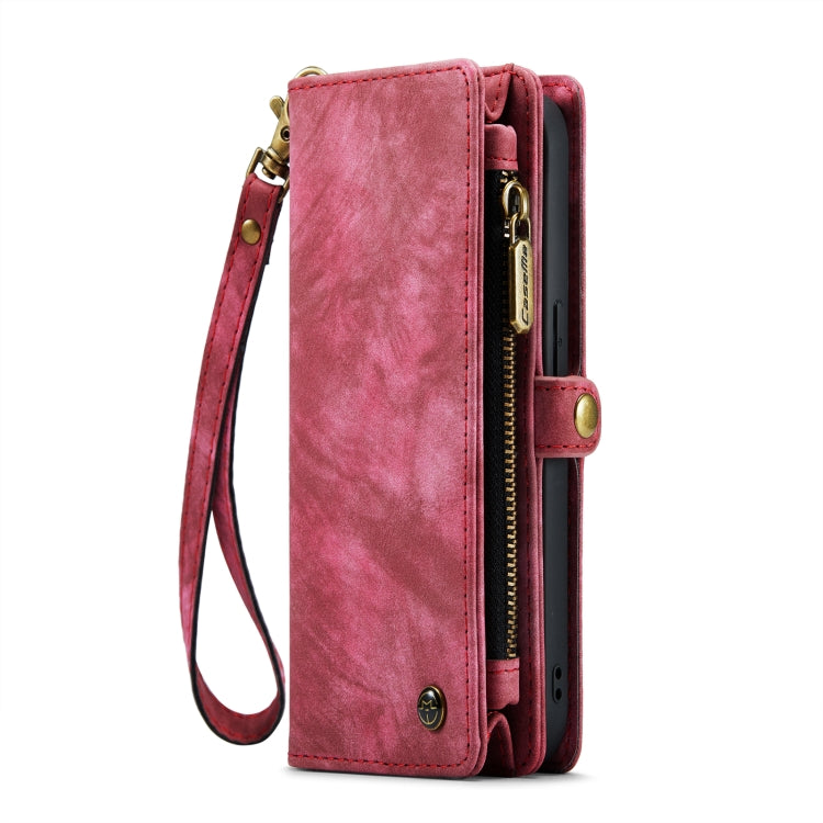 For iPhone 13 Pro Max CaseMe-008 Detachable Multifunctional Horizontal Flip Leather Case with Card Slot & Holder & Zipper Wallet & Photo Frame (Red) - free shipping - PMC Jewellery - Order now!