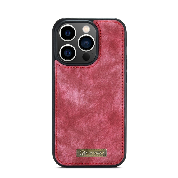 For iPhone 13 Pro Max CaseMe-008 Detachable Multifunctional Horizontal Flip Leather Case with Card Slot & Holder & Zipper Wallet & Photo Frame (Red) - free shipping - PMC Jewellery - Order now!