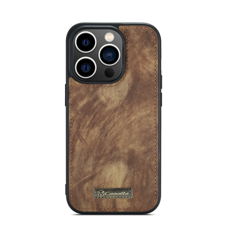 For iPhone 13 Pro CaseMe-008 Detachable Multifunctional Horizontal Flip Leather Case with Card Slot & Holder & Zipper Wallet & Photo Frame (Brown) - free shipping - PMC Jewellery - Order now!