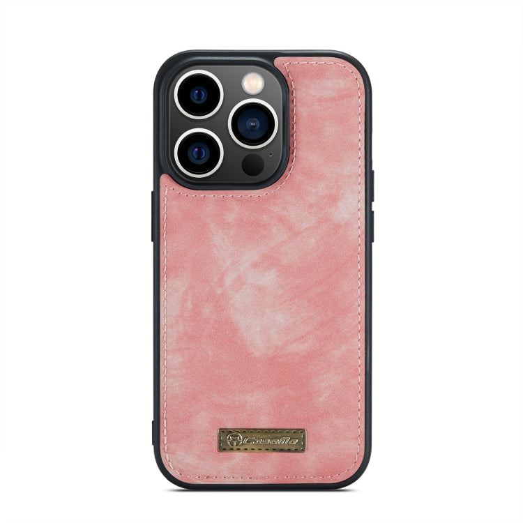 For iPhone 13 Pro CaseMe-008 Detachable Multifunctional Horizontal Flip Leather Case(Pink) - free shipping - PMC Jewellery - Order now!