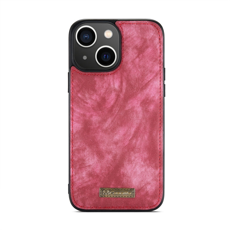 For iPhone 13 CaseMe-008 Detachable Multifunctional Horizontal Flip Leather Case with Card Slot & Holder & Zipper Wallet & Photo Frame(Red) - free shipping - PMC Jewellery - Order now!