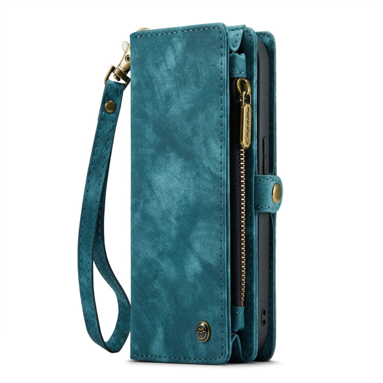 For iPhone 13 CaseMe-008 Detachable Multifunctional Horizontal Flip Leather Case with Card Slot & Holder & Zipper Wallet & Photo Frame(Blue) - iPhone 13 Cases by CaseMe | Online Shopping South Africa | PMC Jewellery | Buy Now Pay Later Mobicred