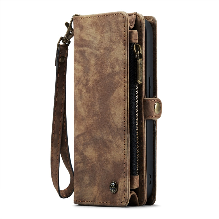 For iPhone 13 mini CaseMe-008 Detachable Multifunctional Horizontal Flip Leather Case with Card Slot & Holder & Zipper Wallet & Photo Frame (Brown) - free shipping - PMC Jewellery - Order now!