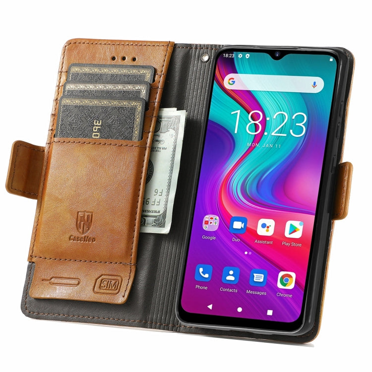 For Doogee X96 Pro CaseNeo Business Splicing Dual Magnetic Buckle Horizontal Flip PU Leather Case with Holder & Card Slots & Wallet(Khaki) - More Brand by PMC TechLife | Online Shopping South Africa | PMC TechLife | Buy Now Pay Later Mobicred