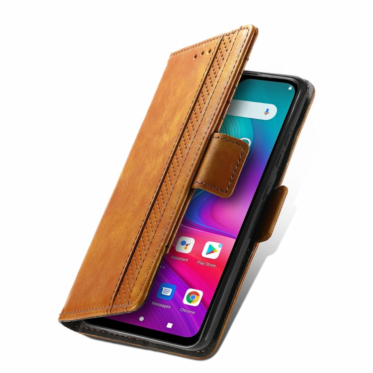 For Doogee X96 Pro CaseNeo Business Splicing Dual Magnetic Buckle Horizontal Flip PU Leather Case with Holder & Card Slots & Wallet(Khaki) - More Brand by PMC TechLife | Online Shopping South Africa | PMC TechLife | Buy Now Pay Later Mobicred