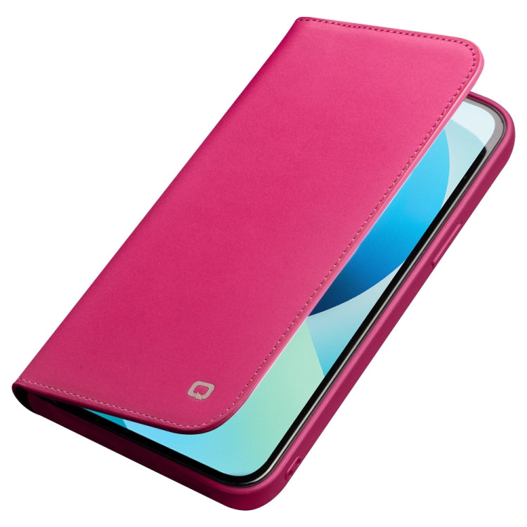 For iPhone 13 QIALINO Business Horizontal Flip Leather Case with Holder & Card Slots & Wallet (Rose Red) - free shipping - PMC TechLife - Order now!