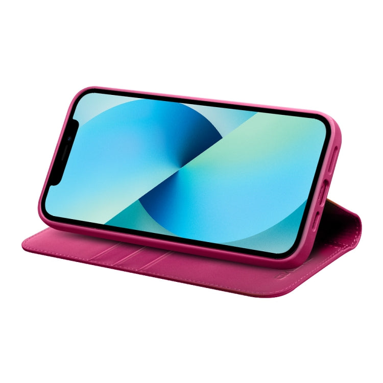 For iPhone 13 QIALINO Business Horizontal Flip Leather Case with Holder & Card Slots & Wallet (Rose Red) - free shipping - PMC TechLife - Order now!