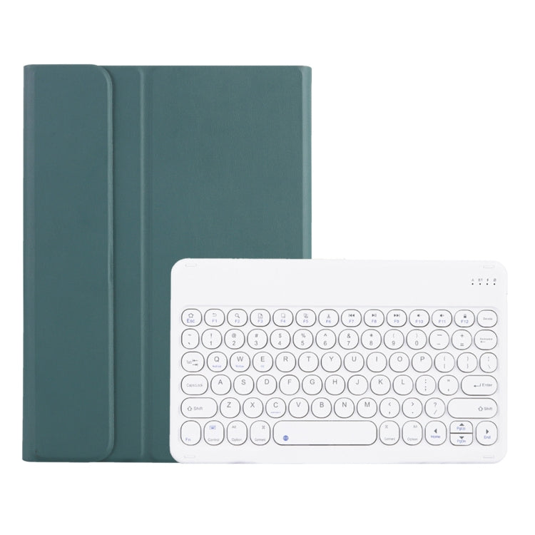 Y0N5 TPU Tablet Case Lambskin Texture Round Keycap Bluetooth Keyboard Leather Tablet Case with Holder For Xiaomi Pad 5 / 5 Pro(Dark Green) - free shipping - PMC TechLife - Order now!