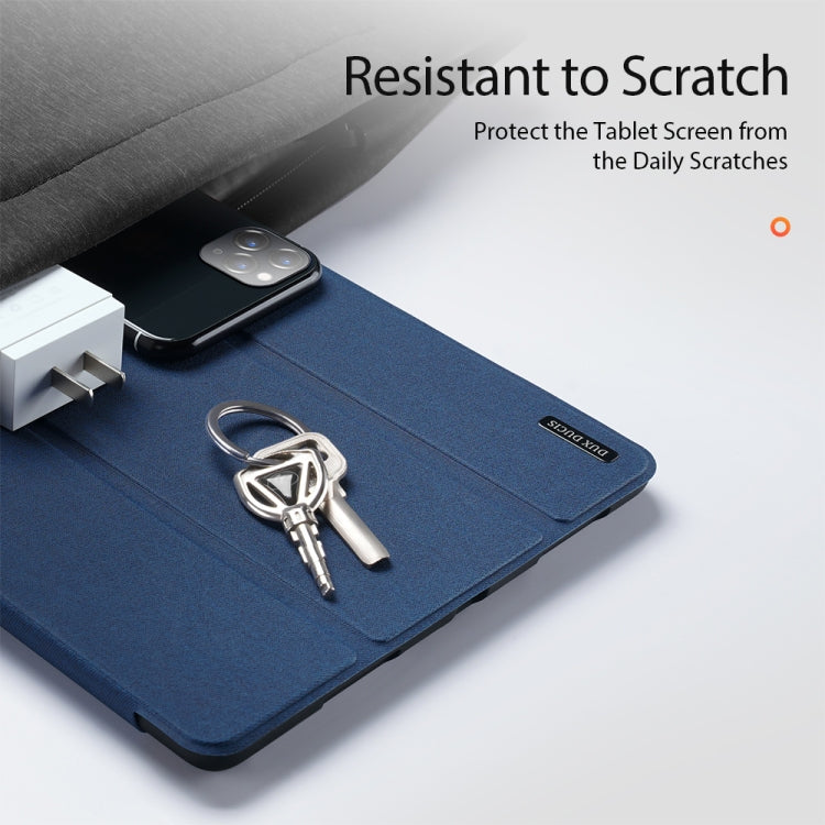 For iPad mini 7 / mini 6 DUX DUCIS Domo Series Horizontal Flip Magnetic TPU + PU Leather Tablet Case with Three-folding Holder & Pen Slot(Blue) - iPad mini 6 Cases by DUX DUCIS | Online Shopping South Africa | PMC TechLife | Buy Now Pay Later Mobicred