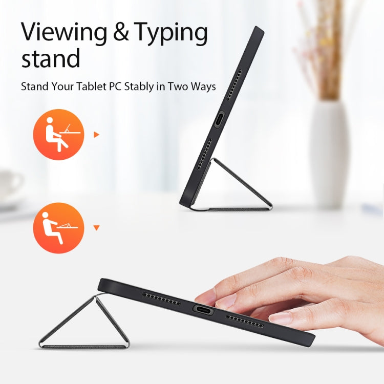 For iPad mini 7 / mini 6 DUX DUCIS Domo Series Horizontal Flip Magnetic TPU + PU Leather Tablet Case with Three-folding Holder & Pen Slot(Black) - free shipping - PMC Jewellery - Order now!