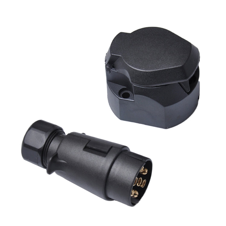 A0226 12V 7-pin Plastic Trailer Connector Socket + Plug EU - Terminal connectors by PMC TechLife | Online Shopping South Africa | PMC TechLife | Buy Now Pay Later Mobicred