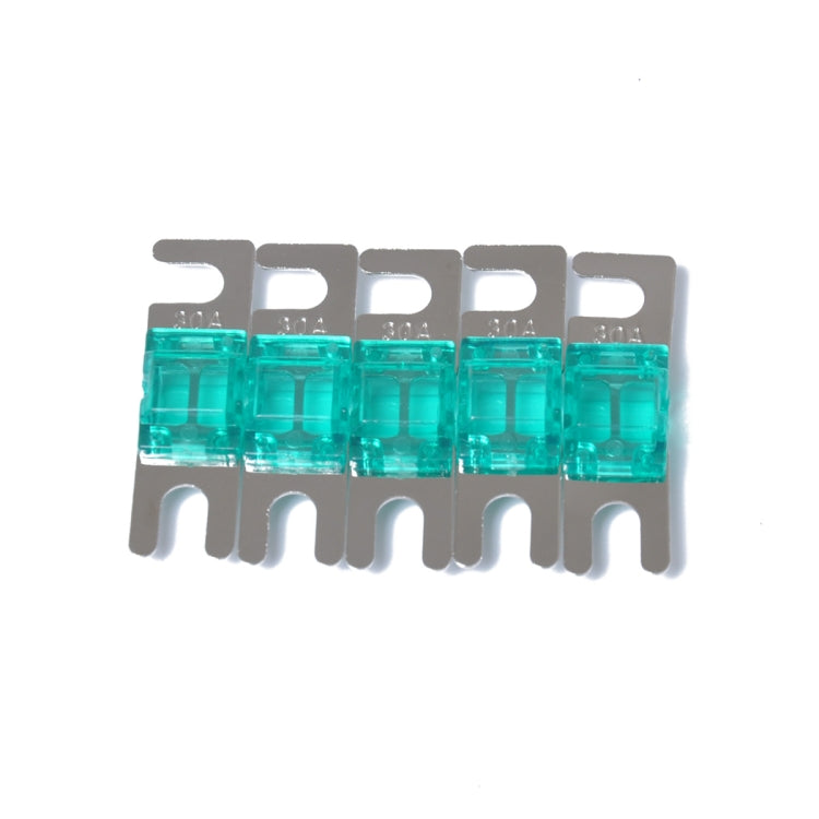 A0301 Green 5 PCS Car Audio AFS Mini ANL 30A Fuse Nicked Plated - Fuse by PMC TechLife | Online Shopping South Africa | PMC TechLife