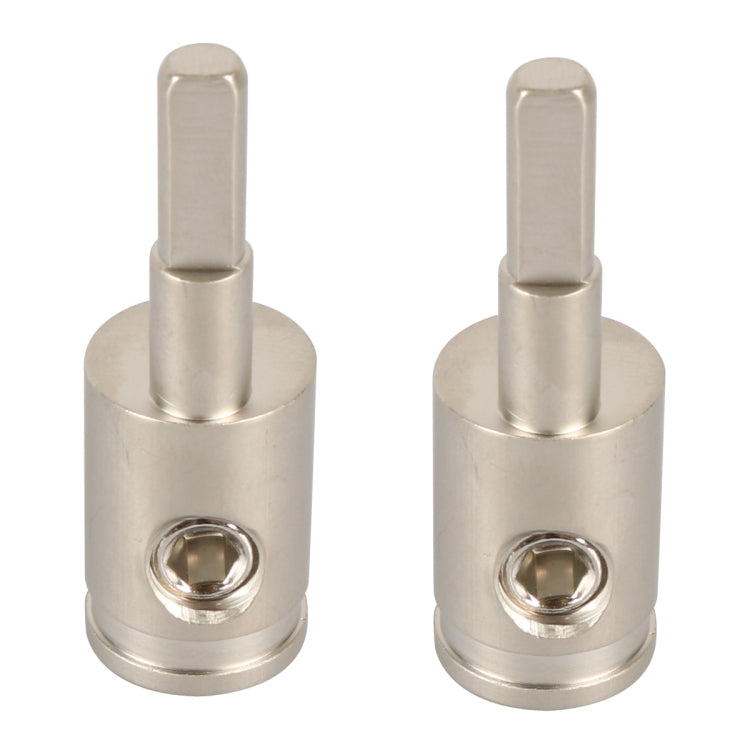 A5678 2 PCS Car Small Size Nickel-plated Brass 4GA to 8GA Audio Terminal Block - Terminal connectors by PMC TechLife | Online Shopping South Africa | PMC TechLife | Buy Now Pay Later Mobicred