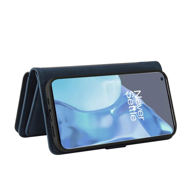 For OnePlus 9 Pro Skin Feel PU + TPU Horizontal Flip Leather Case With Holder & 15 Cards Slot & Wallet & Zipper Pocket & Lanyard(Blue) - OnePlus Cases by PMC TechLife | Online Shopping South Africa | PMC TechLife | Buy Now Pay Later Mobicred