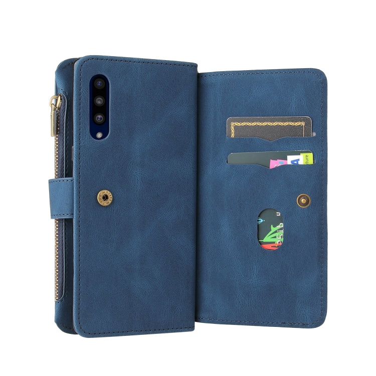 For LG G9 / Velvet Skin Feel PU + TPU Horizontal Flip Leather Case With Holder & 15 Cards Slot & Wallet & Zipper Pocket & Lanyard(Blue) - free shipping - PMC TechLife - Order now!