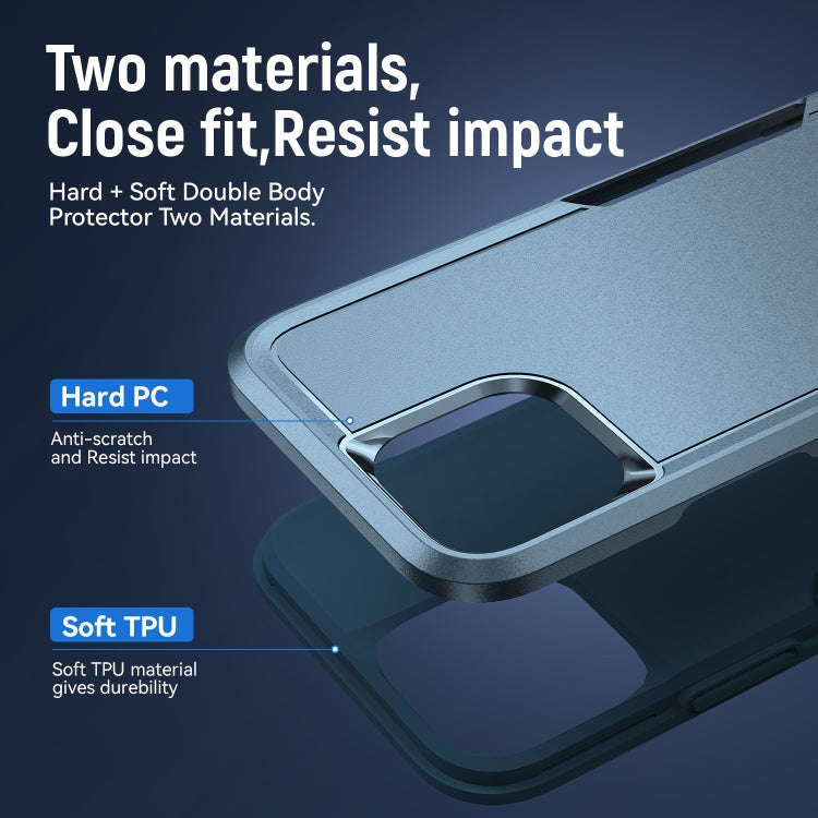 For iPhone 13 Pro Max Pioneer Armor Heavy Duty Shockproof Phone Case (Blue) - iPhone 13 Pro Max Cases by PMC TechLife | Online Shopping South Africa | PMC TechLife | Buy Now Pay Later Mobicred