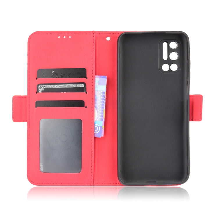 For Doogee N40 Pro Skin Feel Calf Pattern Horizontal Flip Leather Case with Holder & Card Slots & Photo Frame(Red) - free shipping - PMC TechLife - Order now!