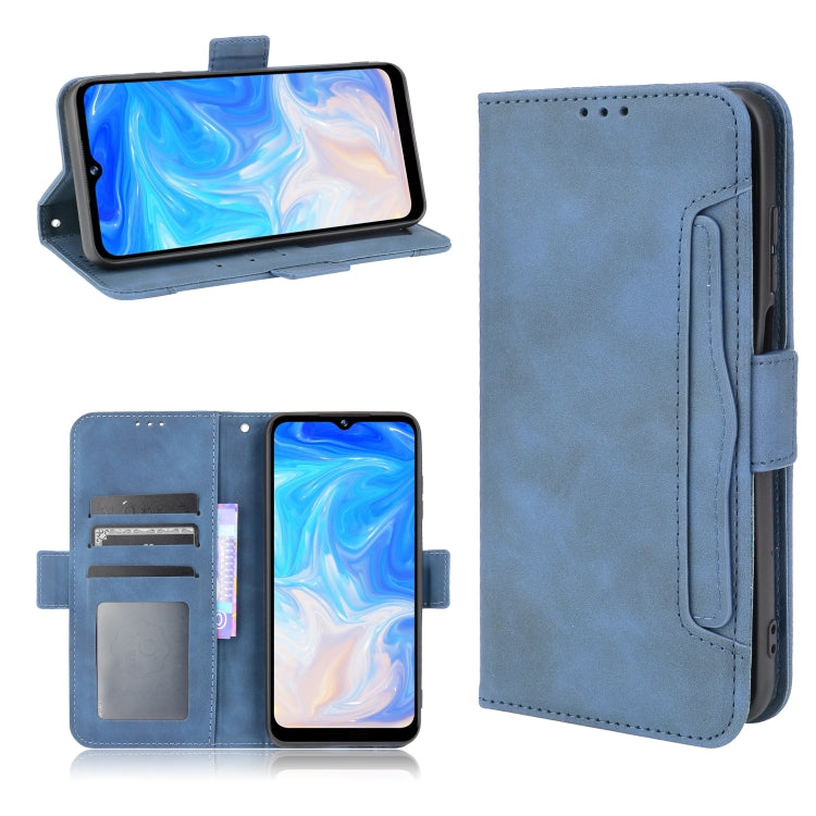 For Doogee N40 Pro Skin Feel Calf Pattern Horizontal Flip Leather Case with Holder & Card Slots & Photo Frame(Blue) - More Brand by PMC TechLife | Online Shopping South Africa | PMC TechLife | Buy Now Pay Later Mobicred
