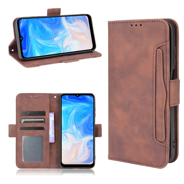 For Doogee N40 Pro Skin Feel Calf Pattern Horizontal Flip Leather Case with Holder & Card Slots & Photo Frame(Brown) - More Brand by PMC TechLife | Online Shopping South Africa | PMC TechLife | Buy Now Pay Later Mobicred