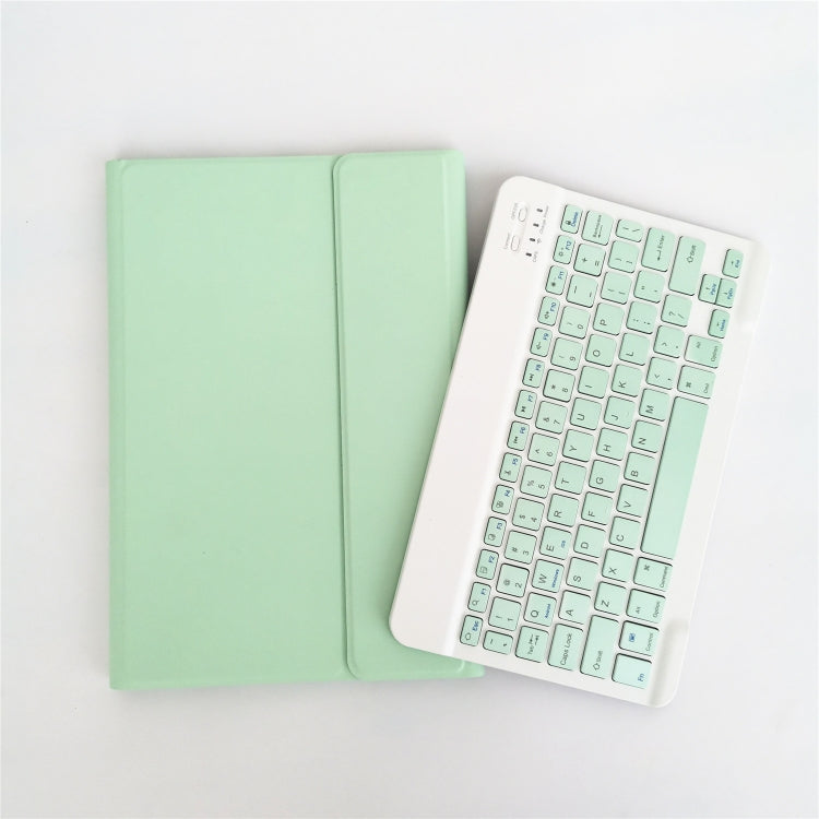 For Lenovo Pad Tab P11 Pro 11.5 inch TB-J706F LX115 Solid Color Detachable Square Keycap Bluetooth Keyboard Leather Tablet Case with Stand(Green) - Lenovo Keyboard by PMC TechLife | Online Shopping South Africa | PMC TechLife
