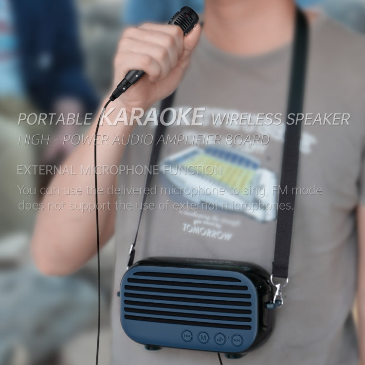 New Rixing NR-3000M Bluetooth 5.0 Portable Karaoke Wireless Bluetooth Speaker with Microphone & Shoulder Strap(Red) - free shipping - PMC Jewellery - Order now!