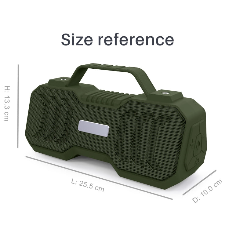 New Rixing NR-4500M Bluetooth 5.0 Portable Outdoor Karaoke Wireless Bluetooth Speaker with Microphone(Dark Green) - free shipping - PMC Jewellery - Order now!