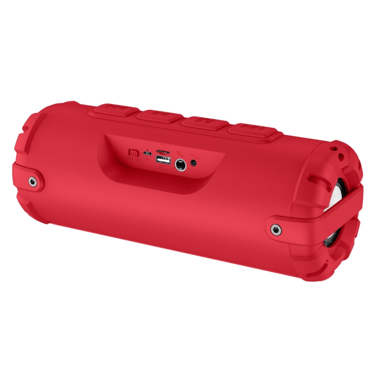 New Rixing NR-6013M Bluetooth 5.0 Portable Outdoor Karaoke Wireless Bluetooth Speaker with Microphone & Shoulder Strap(Red) - free shipping - PMC Jewellery - Order now!