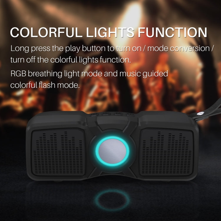 New Rixing NR-9011 Bluetooth 5.0 Portable Outdoor Wireless Bluetooth Speaker(Black) - free shipping - PMC Jewellery - Order now!