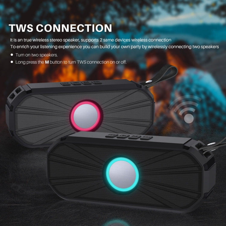 New Rixing NR-9012 Bluetooth 5.0 Portable Outdoor Wireless Bluetooth Speaker(Black) - free shipping - PMC Jewellery - Order now!