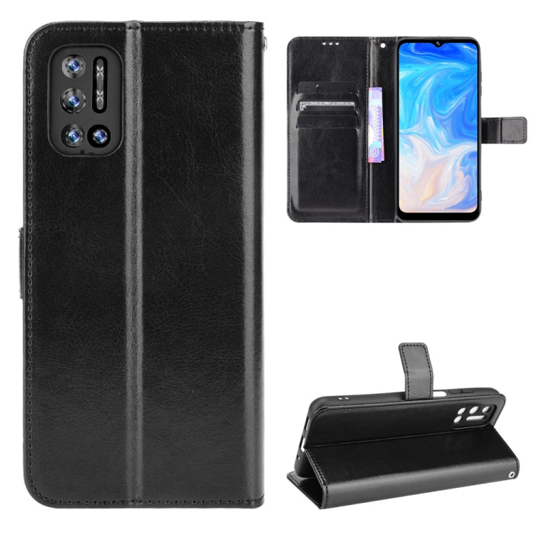 For Doogee N40 Pro Crazy Horse Texture Horizontal Flip Leather Case with Holder & Card Slots & Lanyard(Black) - More Brand by PMC TechLife | Online Shopping South Africa | PMC TechLife | Buy Now Pay Later Mobicred