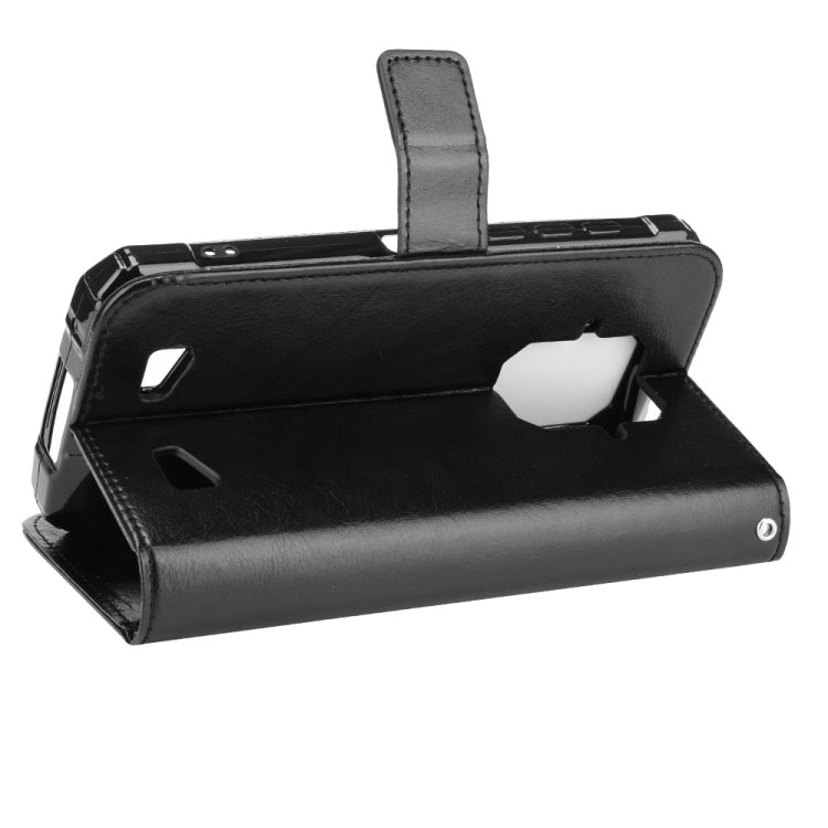 For Doogee S86 / S86 Pro Crazy Horse Texture Horizontal Flip Leather Case with Holder & Card Slots & Lanyard(Black) - More Brand by PMC TechLife | Online Shopping South Africa | PMC TechLife | Buy Now Pay Later Mobicred