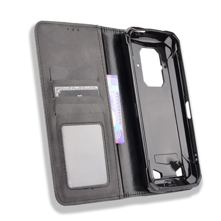 For Doogee S86 / S86 Pro Magnetic Buckle Retro Pattern Horizontal Flip Leather Case with Holder & Card Slot & Wallet(Black) - More Brand by PMC TechLife | Online Shopping South Africa | PMC TechLife | Buy Now Pay Later Mobicred