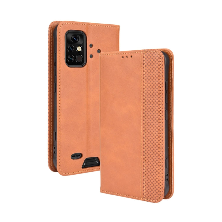 For UMIDIGI Bison Pro Magnetic Buckle Retro Pattern Horizontal Flip Leather Case with Holder & Card Slot & Wallet(Brown) - More Brand by PMC TechLife | Online Shopping South Africa | PMC TechLife