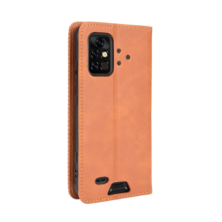 For UMIDIGI Bison Pro Magnetic Buckle Retro Pattern Horizontal Flip Leather Case with Holder & Card Slot & Wallet(Brown) - More Brand by PMC TechLife | Online Shopping South Africa | PMC TechLife