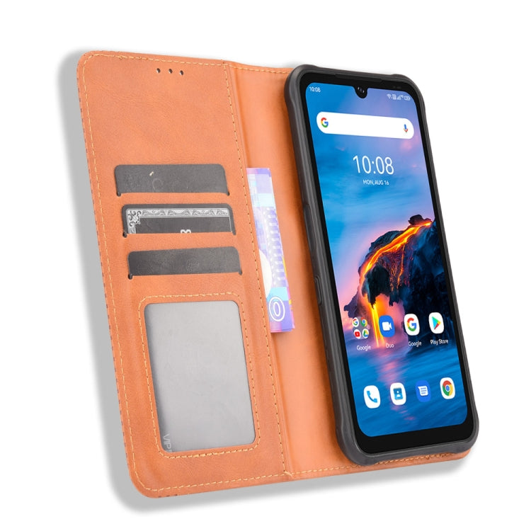 For UMIDIGI Bison Pro Magnetic Buckle Retro Pattern Horizontal Flip Leather Case with Holder & Card Slot & Wallet(Brown) - More Brand by PMC TechLife | Online Shopping South Africa | PMC TechLife