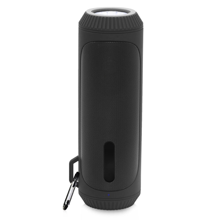NewRixing NR-4016A TWS Outdoor Splashproof Bluetooth Speaker with Carabiner Handle & SOS Flashlight(Black) - free shipping - PMC Jewellery - Order now!