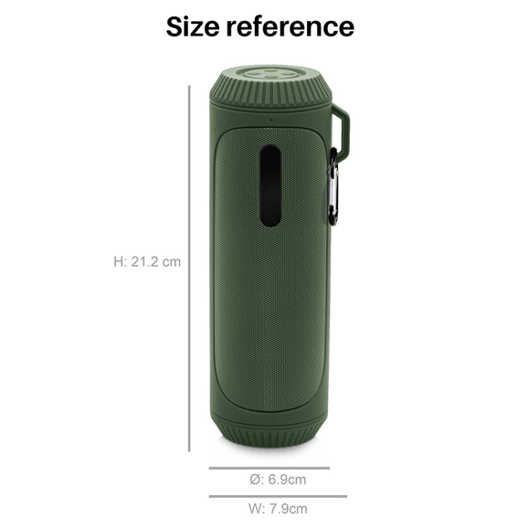 NewRixing NR-4016A TWS Outdoor Splashproof Bluetooth Speaker with Carabiner Handle & SOS Flashlight(Blue) - free shipping - PMC Jewellery - Order now!