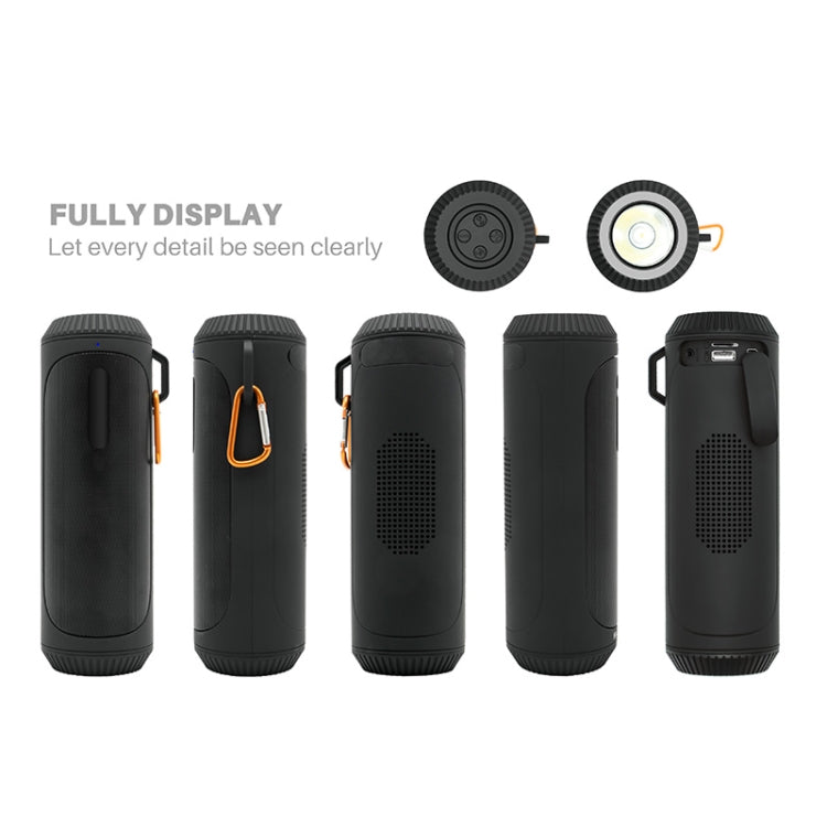 NewRixing NR-4016A TWS Outdoor Splashproof Bluetooth Speaker with Carabiner Handle & SOS Flashlight(Red) - free shipping - PMC Jewellery - Order now!