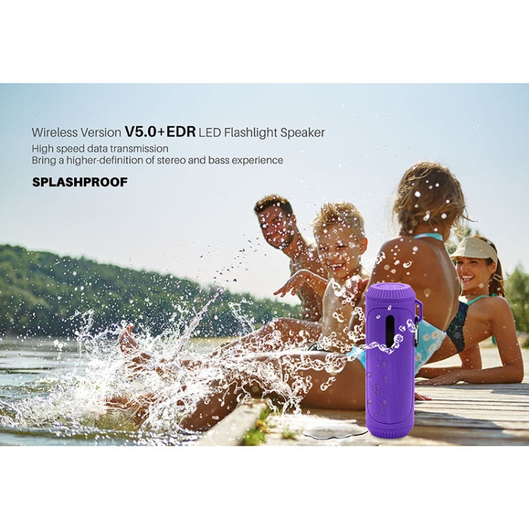 NewRixing NR-4016A TWS Outdoor Splashproof Bluetooth Speaker with Carabiner Handle & SOS Flashlight(Black) - free shipping - PMC Jewellery - Order now!