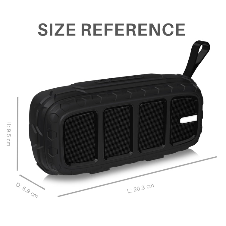 NewRixing NR-5018 Outdoor Portable Bluetooth Speaker, Support Hands-free Call / TF Card / FM / U Disk(Red+Black) - free shipping - PMC Jewellery - Order now!
