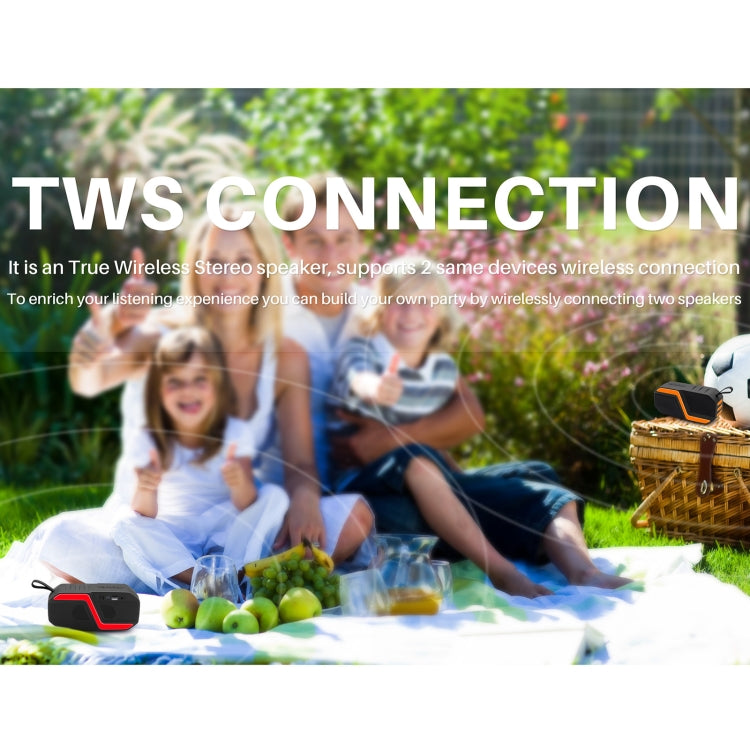 NewRixing NR-5019 Outdoor Portable Bluetooth Speaker, Support Hands-free Call / TF Card / FM / U Disk(Red) - free shipping - PMC Jewellery - Order now!