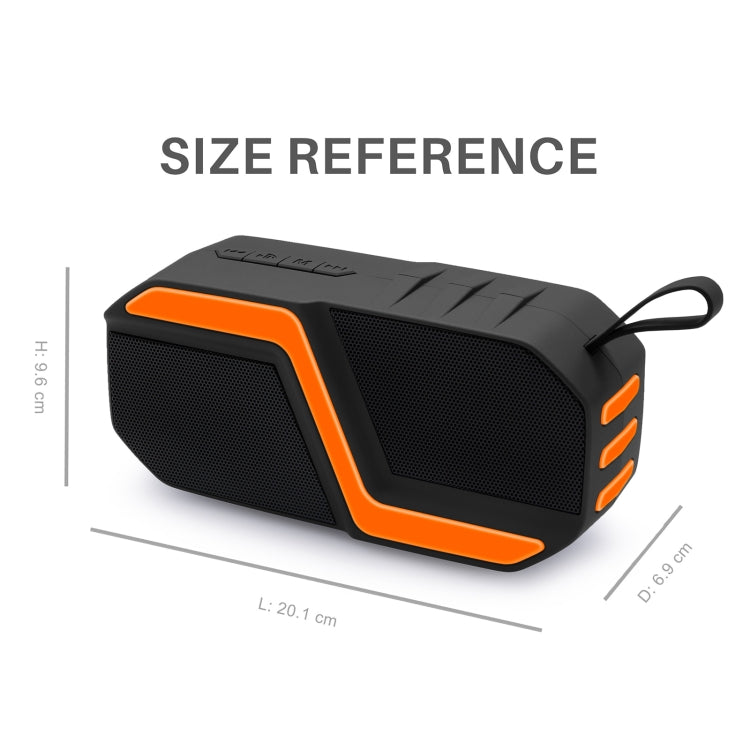 NewRixing NR-5019 Outdoor Portable Bluetooth Speaker, Support Hands-free Call / TF Card / FM / U Disk(Yellow) - free shipping - PMC Jewellery - Order now!