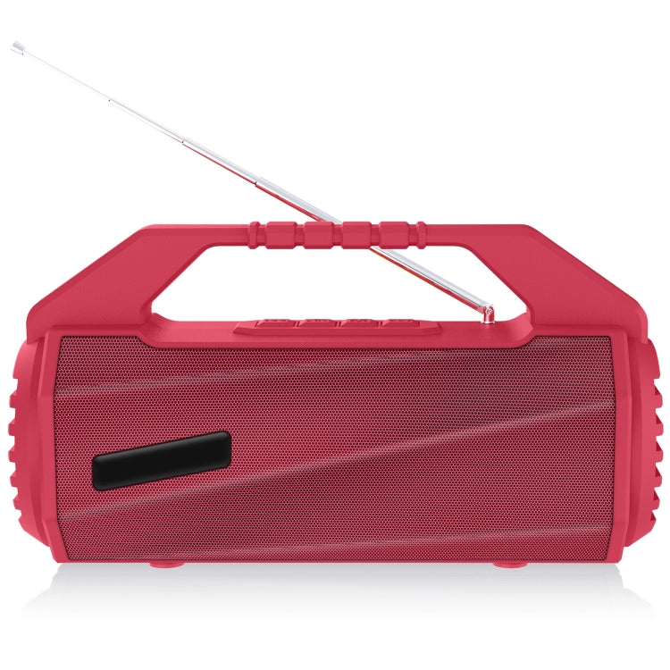 NewRixing NR-4025FM Outdoor Splash-proof Water Portable Bluetooth Speaker, Support Hands-free Call / TF Card / FM / U Disk(Red) - free shipping - PMC Jewellery - Order now!
