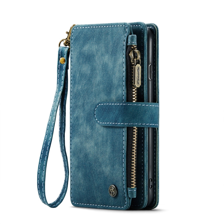 For iPhone SE 2022 / SE 2020 / 8 / 7 / 6 CaseMe-C30 PU + TPU Multifunctional Horizontal Flip Leather Case with Holder & Card Slot & Wallet & Zipper Pocke(Blue) - iPhone SE 2022 / 2020 / 8 / 7 Cases by CaseMe | Online Shopping South Africa | PMC Jewellery | Buy Now Pay Later Mobicred