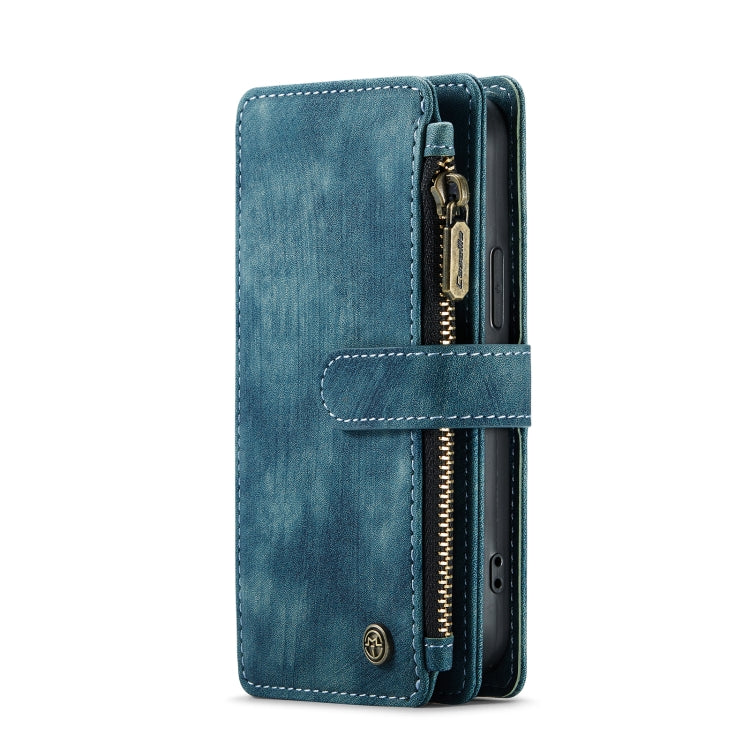For iPhone 12 mini CaseMe-C30 PU + TPU Multifunctional Horizontal Flip Leather Case with Holder & Card Slot & Wallet & Zipper Pocket (Blue) - iPhone 12 mini Cases by CaseMe | Online Shopping South Africa | PMC Jewellery | Buy Now Pay Later Mobicred